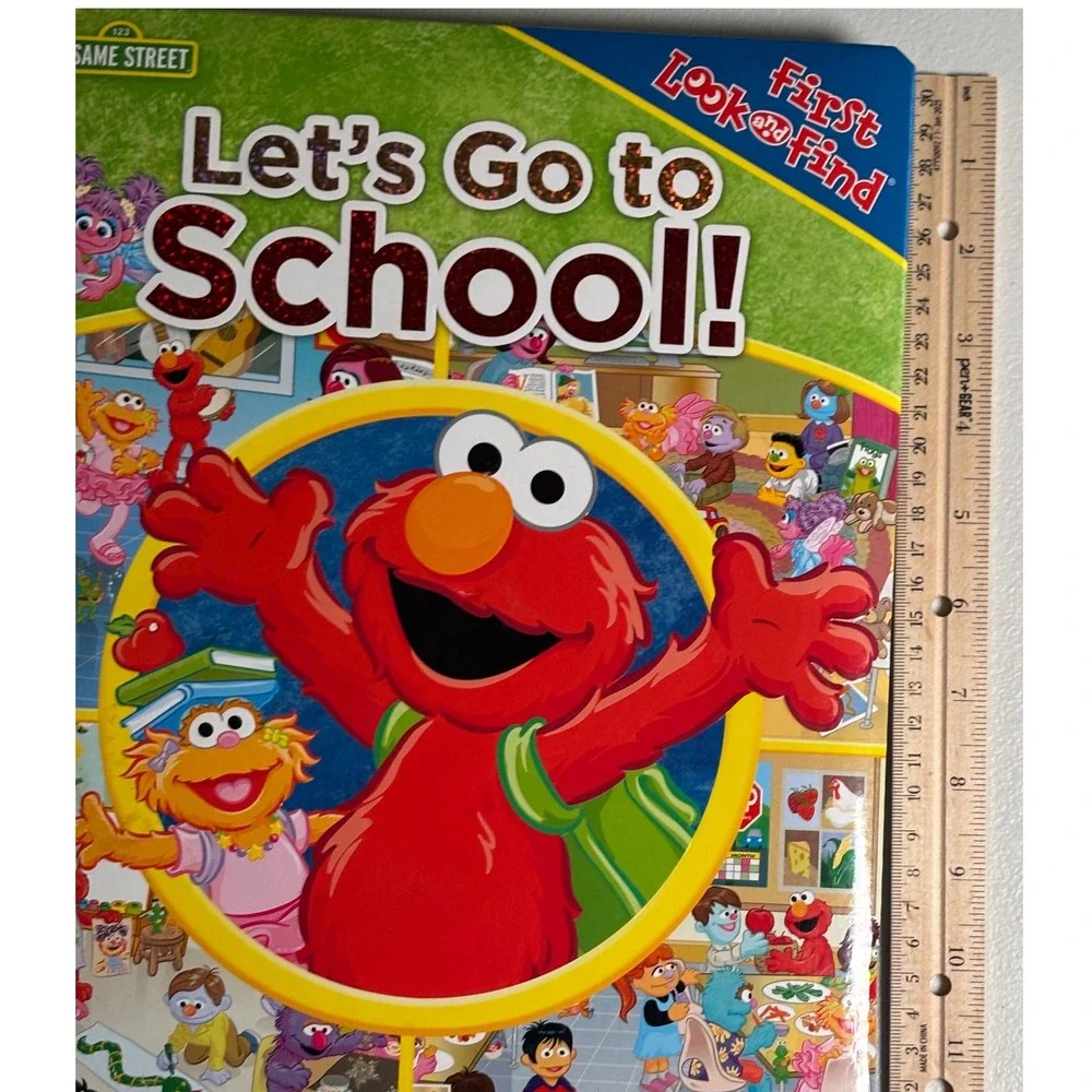Sesame Street First Look and Find Let's Go to School Elmo Board Book‎ Toddlers